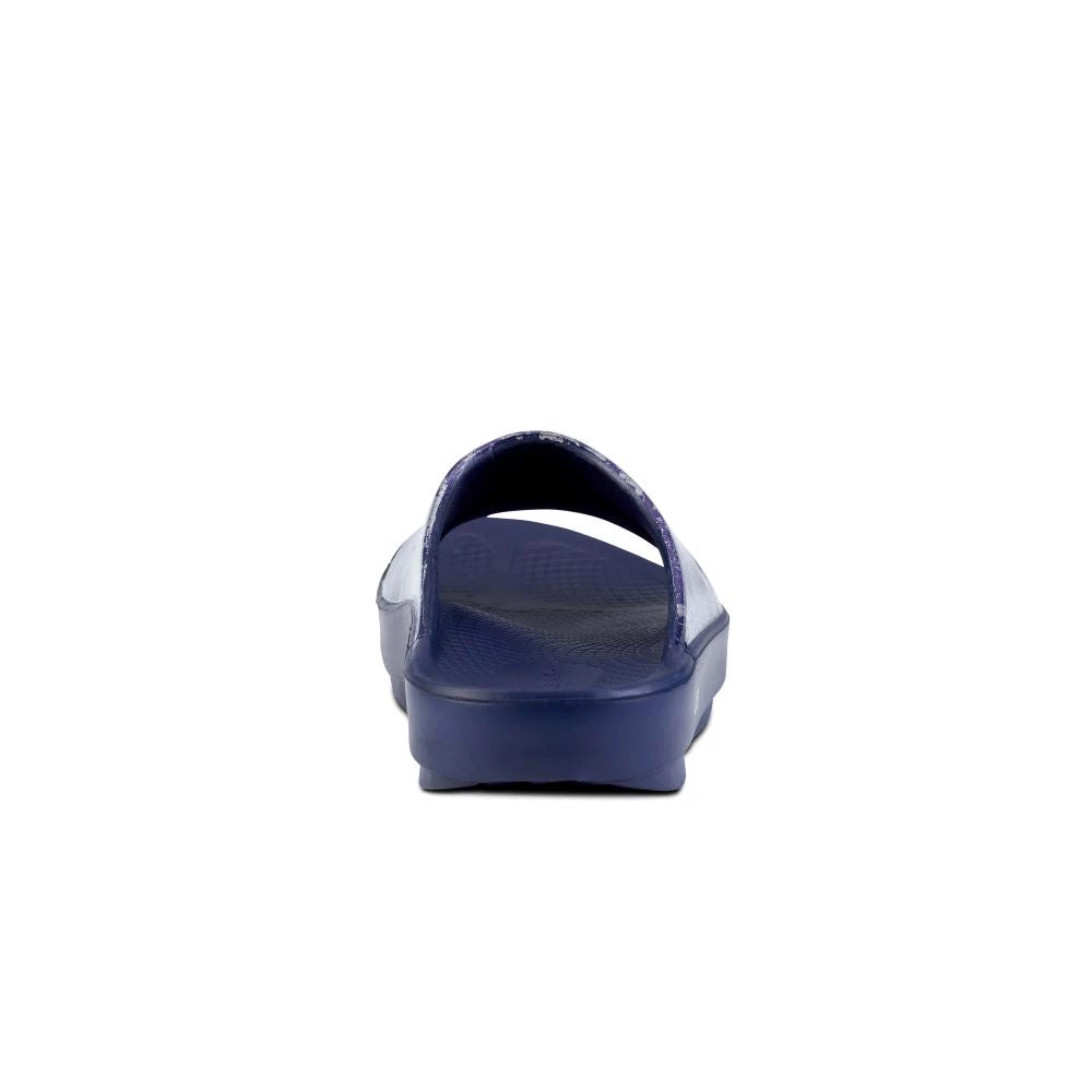 'OOFOS' Women's OOahh Slide Limited Edition - Navy / Silver / Silver Snake 7 'OOFOS' Women's OOahh Slide Limited Edition - Navy / Silver / Silver Snake