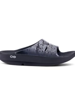 'OOFOS' Women's OOahh Slide Limited Edition - Black / Snake