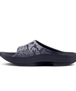 'OOFOS' Women's OOahh Slide Limited Edition - Black / Snake