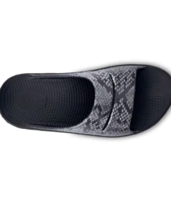 'OOFOS' Women's OOahh Slide Limited Edition - Black / Snake