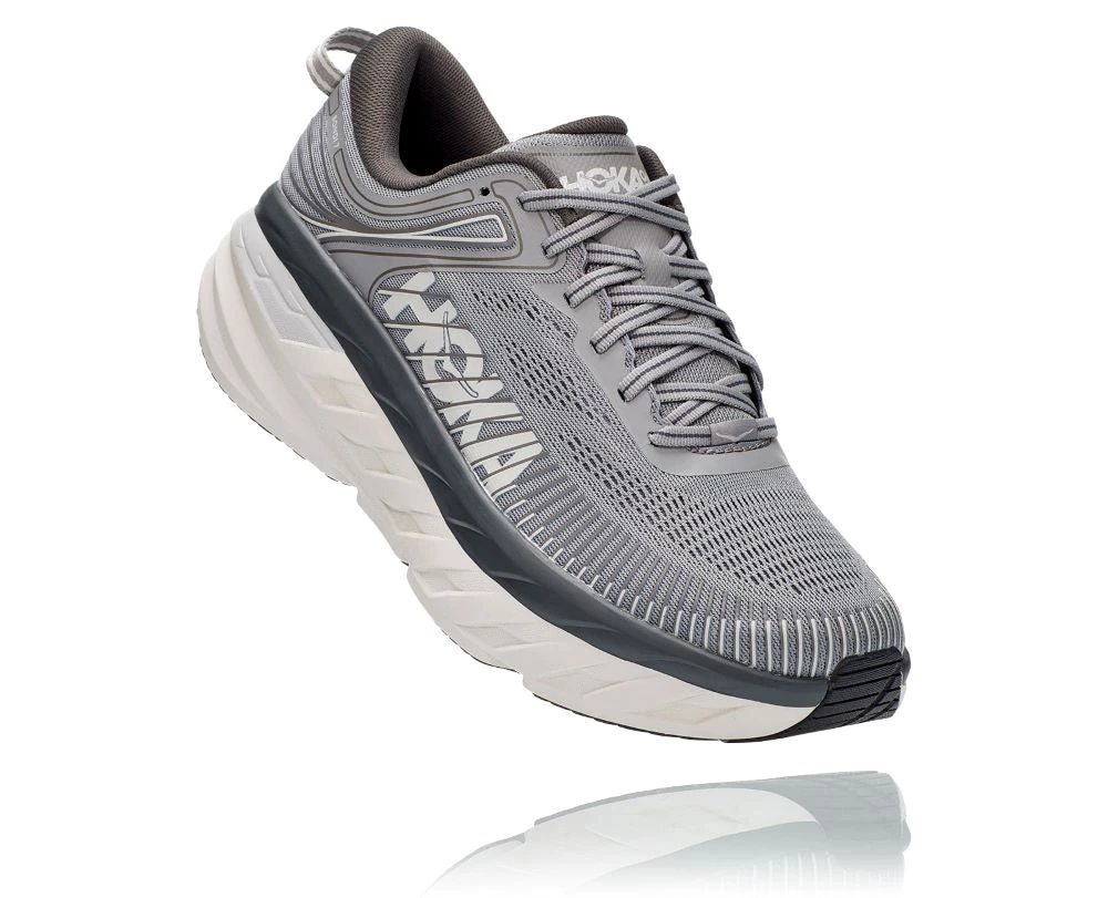 'HOKA' Men's Bondi 7 - Wild Dove / Dark Shadow (Extra Wide) 3 'HOKA' Men's Bondi 7 - Wild Dove / Dark Shadow (Extra Wide)