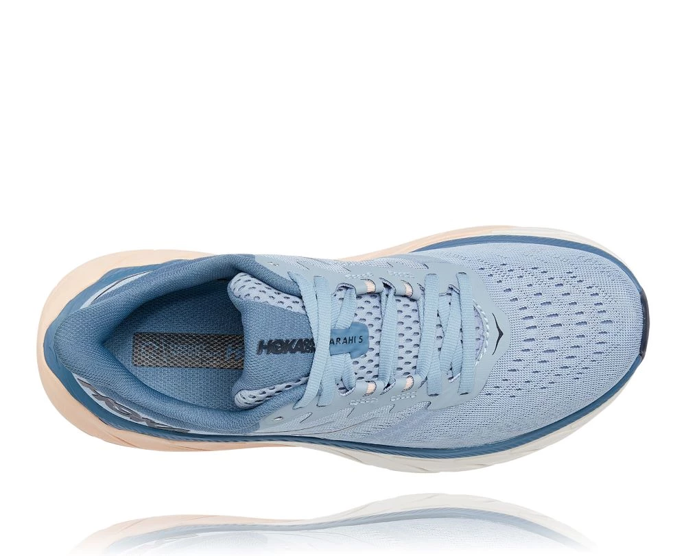 'Hoka' Women's Arahi 5 - Blue Fog / Provincial Blue 4 'Hoka' Women's Arahi 5 - Blue Fog / Provincial Blue