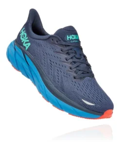 'HOKA' Men's Clifton 8 - Outer Space / Vallarta Blue (Wide)