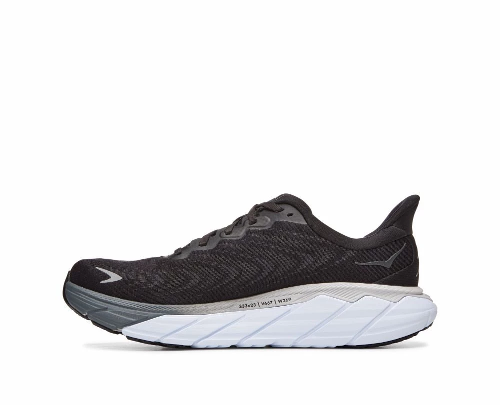 'HOKA' Men's Arahi 6 - Black / White (Wide) 7 'HOKA' Men's Arahi 6 - Black / White (Wide)