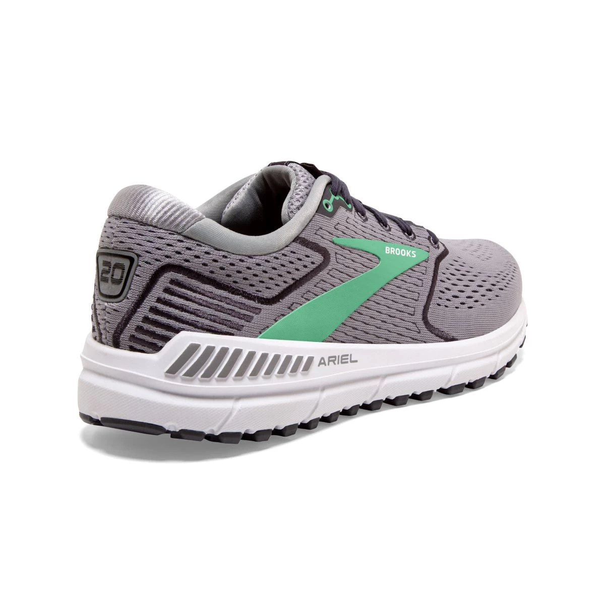 'Brooks' Women's Ariel 20 - Alloy / Blackened Pearl / Green 8 'Brooks' Women's Ariel 20 - Alloy / Blackened Pearl / Green