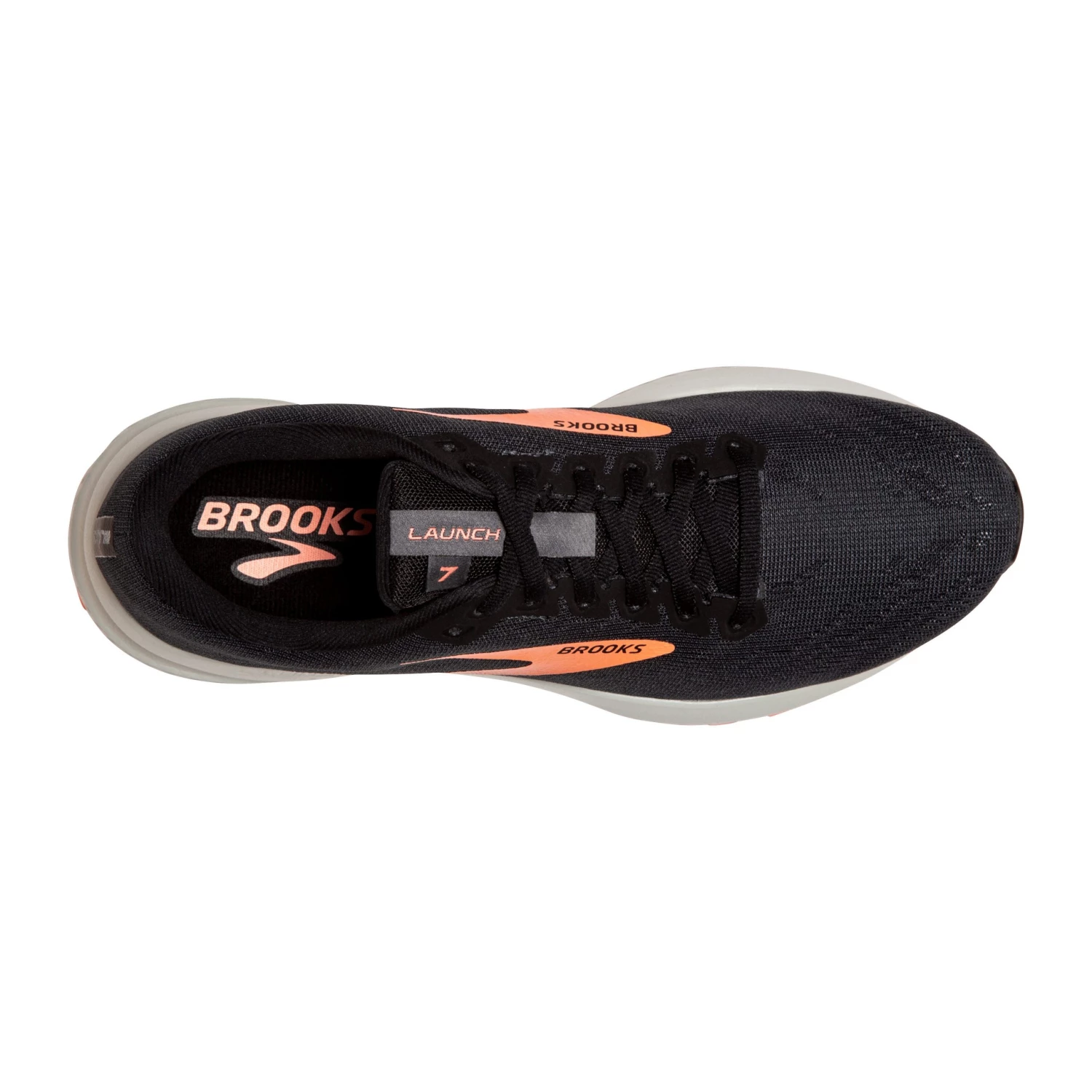 'Brooks' Women's Launch 7 - Black / Cantaloupe 7 'Brooks' Women's Launch 7 - Black / Cantaloupe