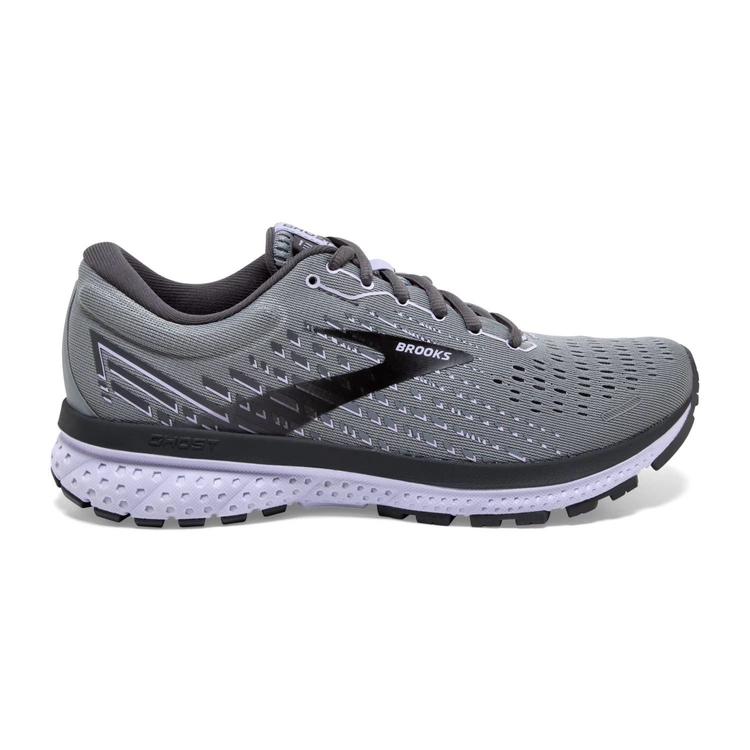'Brooks' Women's Ghost 13 - Grey / Blackened Pearl / Purple 3 'Brooks' Women's Ghost 13 - Grey / Blackened Pearl / Purple
