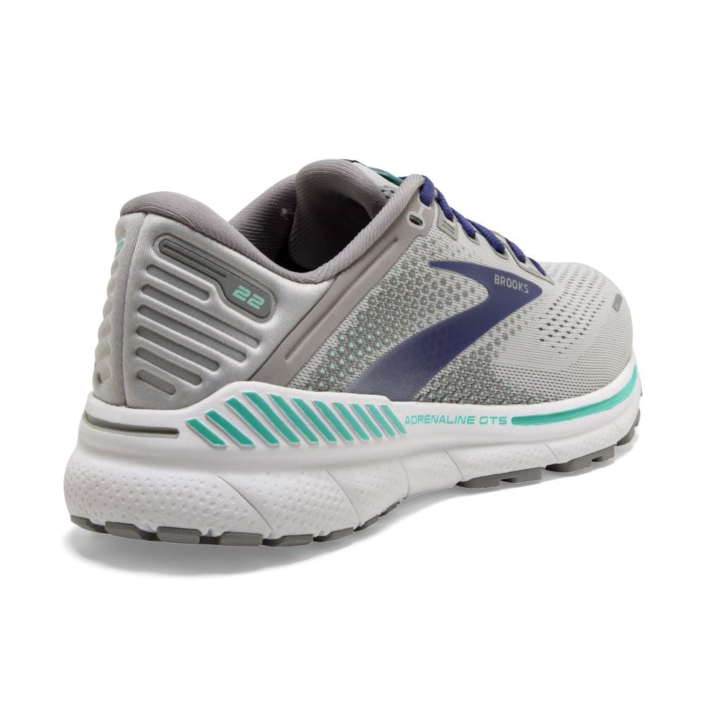 'Brooks' Women's Adrenaline GTS 22 - Alloy / Blue / Green 8 'Brooks' Women's Adrenaline GTS 22 - Alloy / Blue / Green