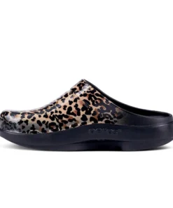 'OOFOS' Women's OOcloog Luxe Pixel Clog - Black / Black Leopard