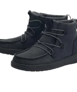 'Hey Dude' Women's Eloise Recycled Leather Boot - Total Black