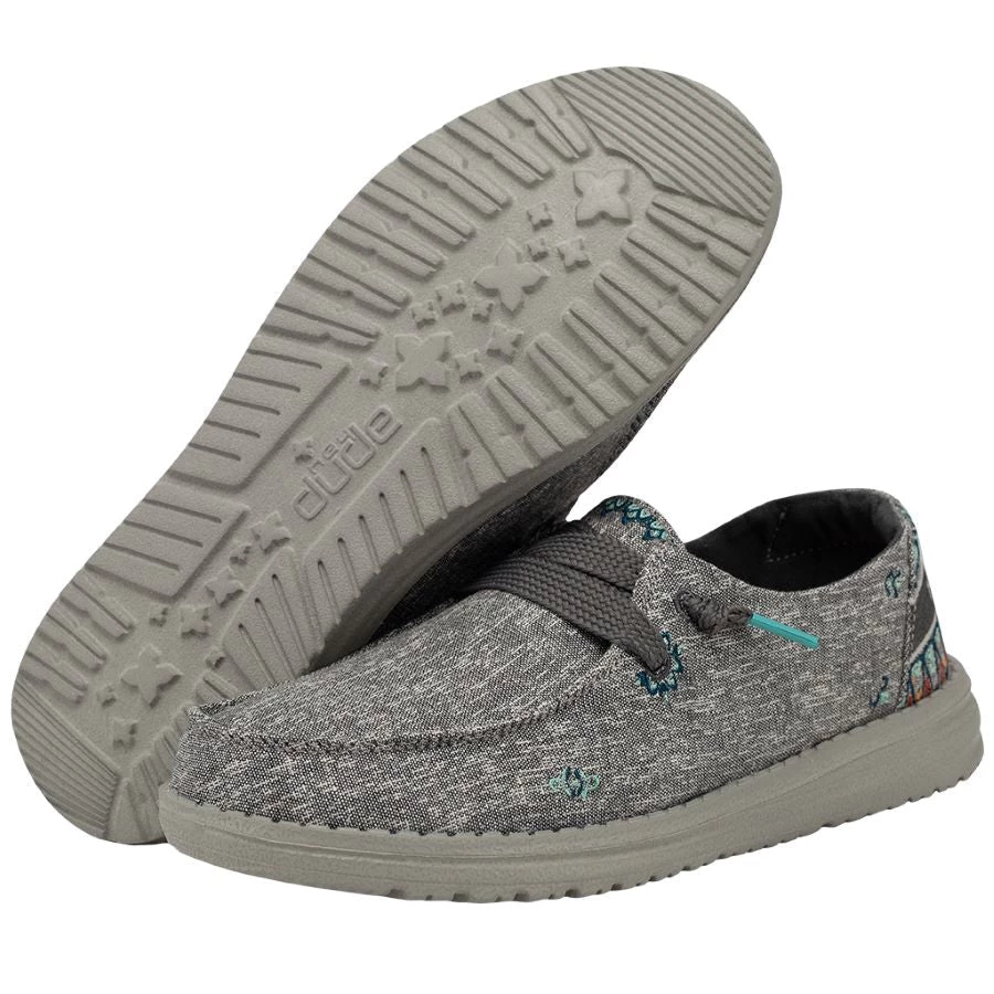 'Hey Dude' Women's Wendy Flora - Tulip Grey 5 'Hey Dude' Women's Wendy Flora - Tulip Grey