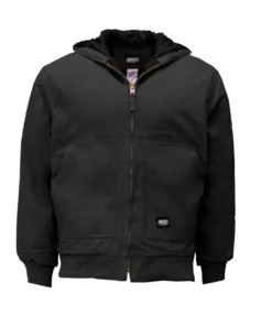 'KEY' Men's Insulated Hooded Duck Jacket - Black