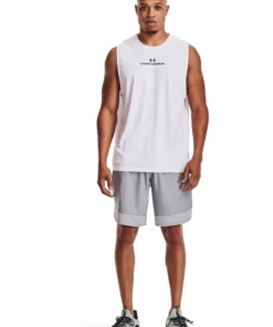 'Under Armour' Men's Training Stretch Shorts - Mod Grey 9 'Under Armour' Men's Training Stretch Shorts - Mod Grey