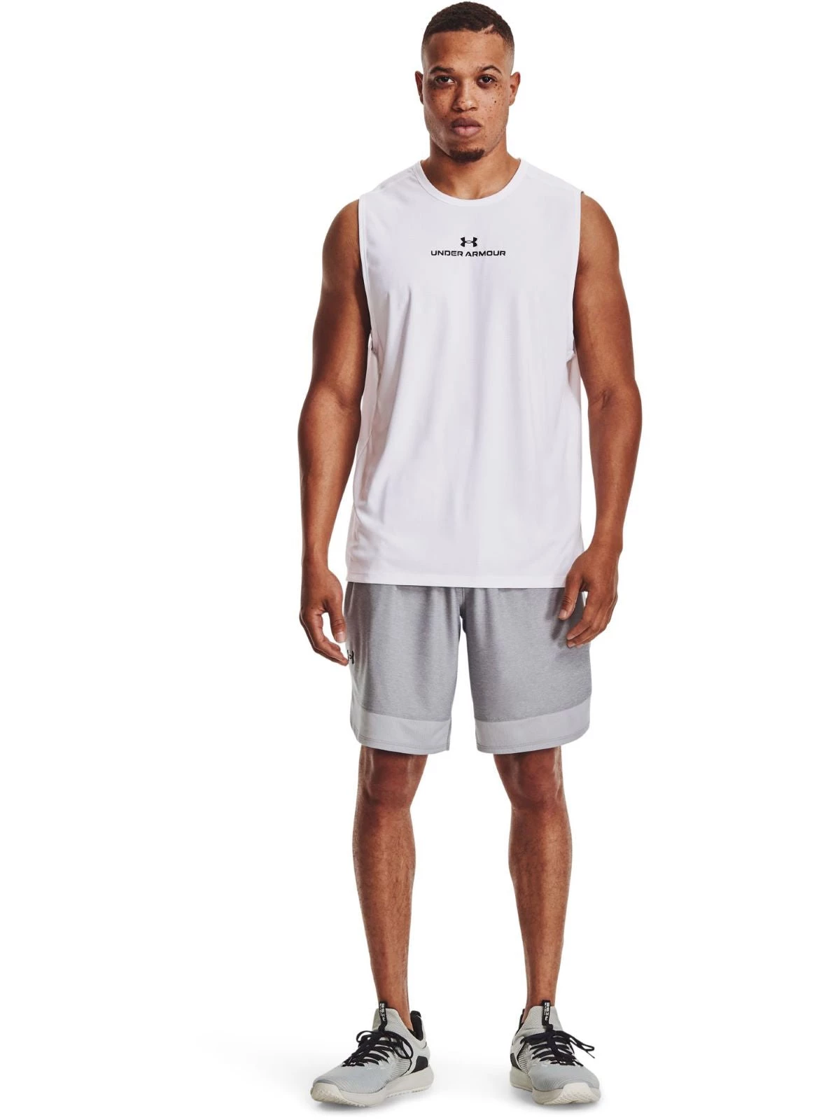 'Under Armour' Men's Training Stretch Shorts - Mod Grey 6 'Under Armour' Men's Training Stretch Shorts - Mod Grey