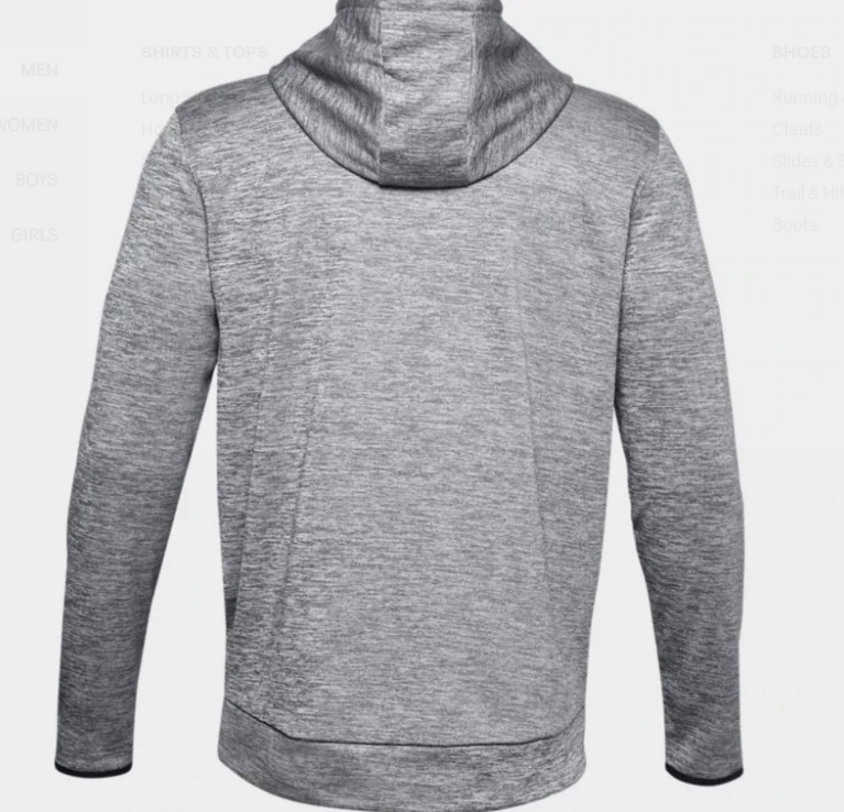 'Under Armour' Men's Fleece Twist Hoodie - Halo Grey 4 'Under Armour' Men's Fleece Twist Hoodie - Halo Grey