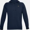 'Under Armour' Men's Rival Fleece Hoodie - Academy / Onyx White 2 'Under Armour' Men's Rival Fleece Hoodie - Academy / Onyx White