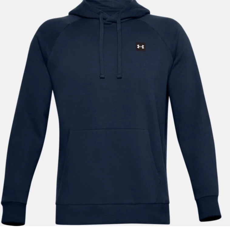 'Under Armour' Men's Rival Fleece Hoodie - Academy / Onyx White 3 'Under Armour' Men's Rival Fleece Hoodie - Academy / Onyx White
