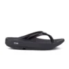 'OOFOS' Women's OOlala Thong - Black Patent