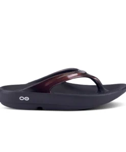'OOFOS' Women's OOlala Luxe Thong - Cabernet