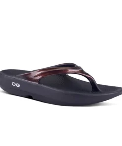 'OOFOS' Women's OOlala Luxe Thong - Cabernet