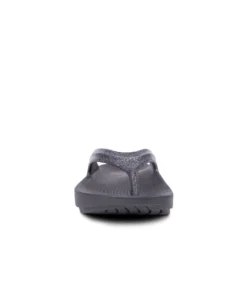 'OOFOS' Women's OOlala Luxe Thong - Glitter Black