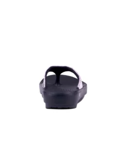 'OOFOS' Women OOlala Luxe Thong - Black / Pink Bandana 12 'OOFOS' Women OOlala Luxe Thong - Black / Pink Bandana