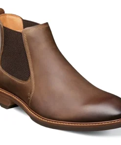 'Florsheim' Men's Lodge Plain Toe Gore Boot - Brown Crazy Horse