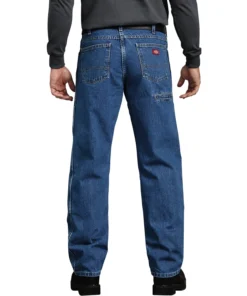 'Dickies' Relaxed Fit Workhorse Double Knee Denim Jeans - Stonewashed Indigo Blue Men 7 'Dickies' Relaxed Fit Workhorse Double Knee Denim Jeans - Stonewashed Indigo Blue Men