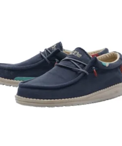 'Hey Dude' Men's Wally Washed - Blue Space