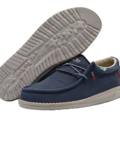 'Hey Dude' Men's Wally Washed - Blue Space