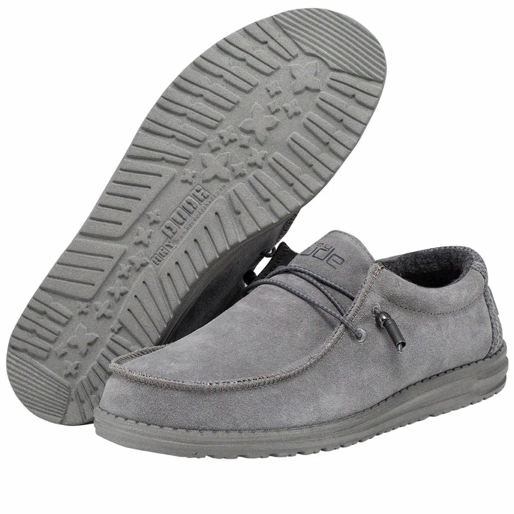'Hey Dude' Men's Wally Suede - Ash 5 'Hey Dude' Men's Wally Suede - Ash