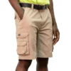 'KEY' Men's Cargo Pocket Flex Short - Khaki 1 'KEY' Men's Cargo Pocket Flex Short - Khaki