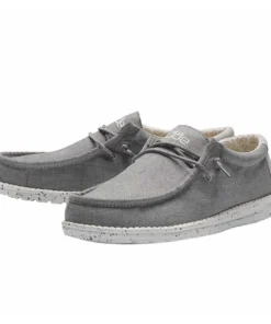 'Hey Dude' Men's Wally Chambray - Frost Grey