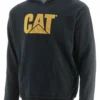 'Caterpillar' Men's Trademark Thermal Lined Hoodie - Black 1 'Caterpillar' Men's Trademark Thermal Lined Hoodie - Black