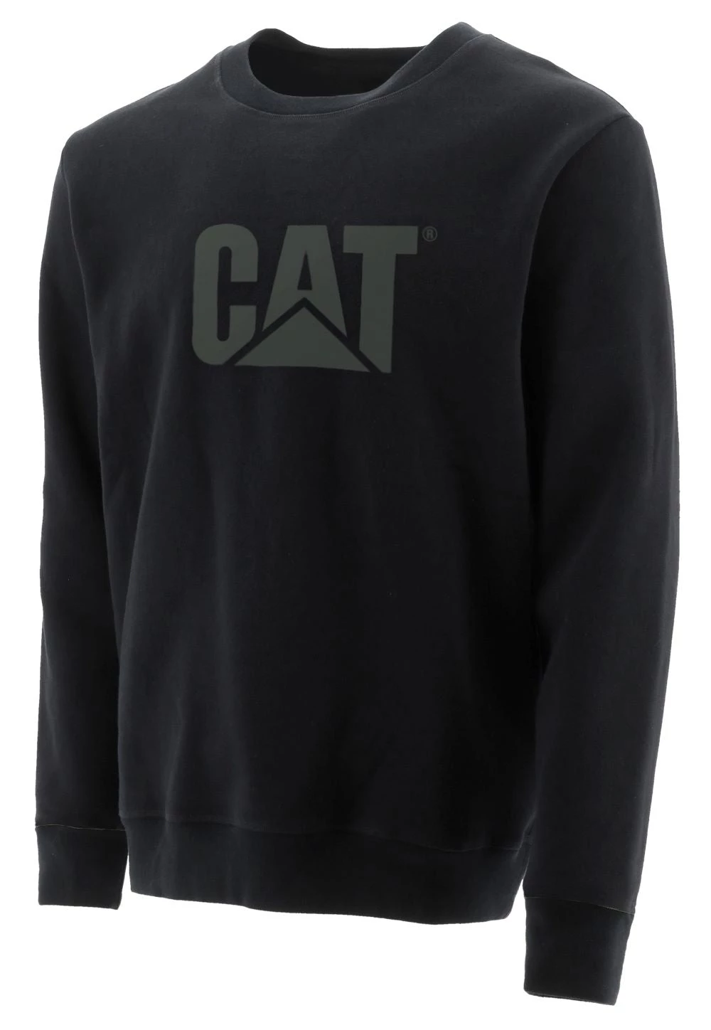 'Caterpillar' Men's Trademark Logo Crew Sweatshirt - Black 3 'Caterpillar' Men's Trademark Logo Crew Sweatshirt - Black