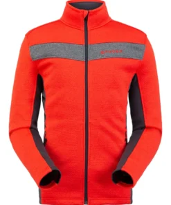 SPYDER ACTIVE SPORTS'Spyder' Men's Encore Full Zip Fleece - Volcano