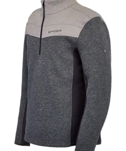 SPYDER ACTIVE SPORTS 'Spyder' Men's Encore 1/2 Zip Fleece - Ebony Alloy