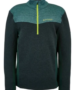 SPYDER ACTIVE SPORTS'Spyder' Men's Encore 1/2 Zip Fleece - Forest Ghost
