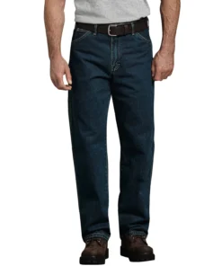 'Dickies' Relaxed Fit Carpenter Denim Jeans - Heritage Tinted Khaki Men