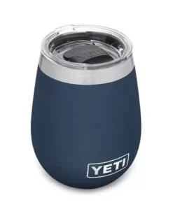 'Yeti' 10 Oz. Rambler Wine Tumbler W/Magslider Lid - Navy