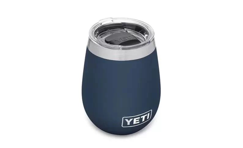 'Yeti' 10 Oz. Rambler Wine Tumbler W/Magslider Lid - Navy 3 'Yeti' 10 Oz. Rambler Wine Tumbler W/Magslider Lid - Navy
