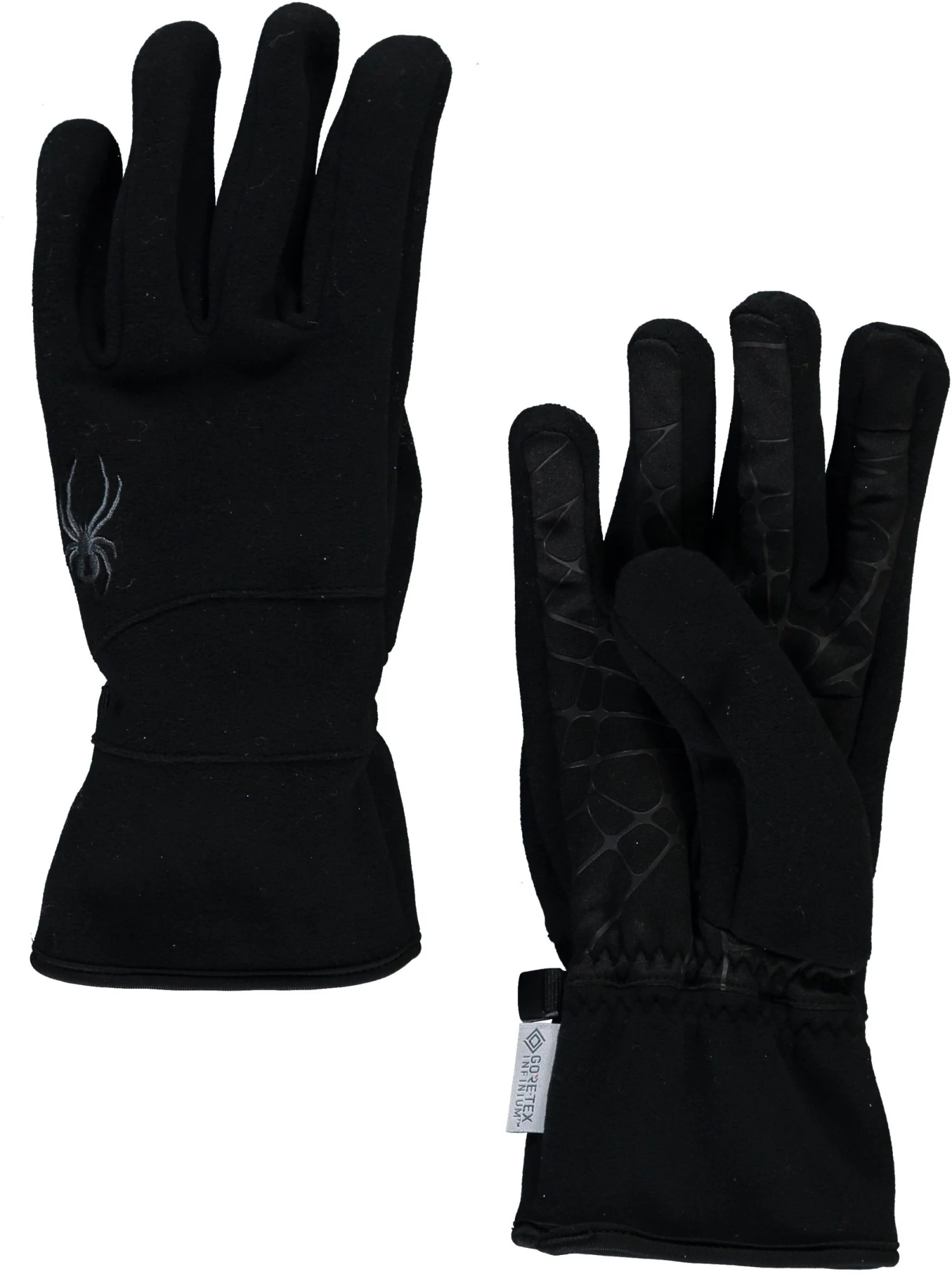SPYDER ACTIVE SPORTS 'Spyder' Men's Wander Infinium Fleece Gloves - Black 3 SPYDER ACTIVE SPORTS 'Spyder' Men's Wander Infinium Fleece Gloves - Black