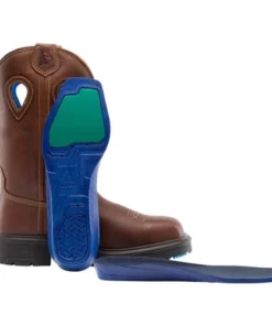 'Steel Blue' Men's Blue Heeler Western Square Toe EH WP Steel Toe - Oak