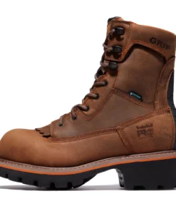 'Timberland Pro' Men's 8" Evergreen Logger EH WP Comp Toe - Brown 8 'Timberland Pro' Men's 8