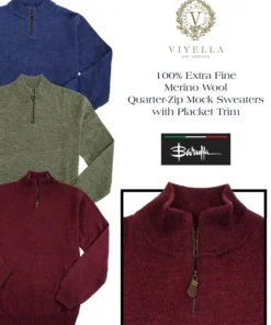 ALPHI APPAREL GROUP 'Viyella By Alphi Apparel' Men's Zegna Baruffa Merino Sweater – Wine Melange