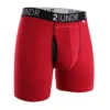 '2UNDR' Men's Swing Shift 6" Boxer Brief - Red