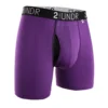 '2UNDR' Men's Swing Shift 6" Boxer Brief - Purple 2 '2UNDR' Men's Swing Shift 6" Boxer Brief - Purple