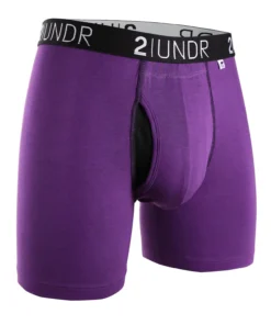 '2UNDR' Men's Swing Shift 6" Boxer Brief - Purple