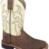 Smoky Mountain Boots 'Smoky Mountain' Children's Scout Western Square Toe - Brown / Cream