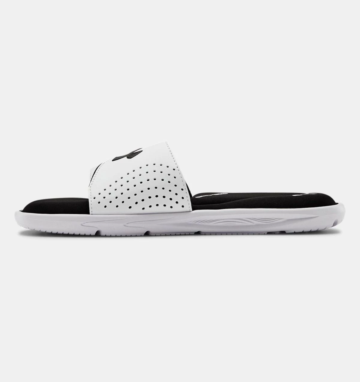 'Under Armour' Men's Ignite Slide Sandal - White / Black / Black 6 'Under Armour' Men's Ignite Slide Sandal - White / Black / Black